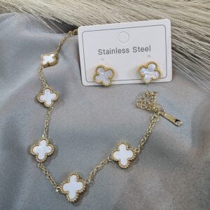 White marble flower combo set