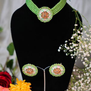 Parrot Green Chokker set