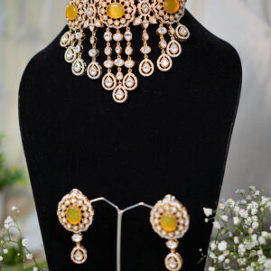 Lemon moissanite AD chokker set