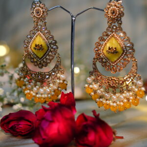 Yellow Aafreen Jhumar Earrings