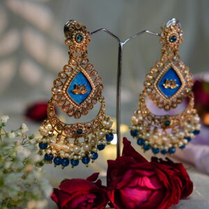 Blue Aafreen Jhumar Earrings
