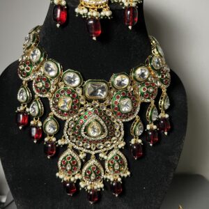 Joya Premium Moissanite Kundan Semi Bridal Set