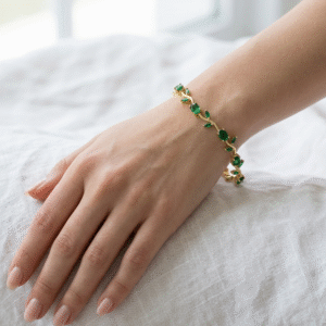 Emerald Tulip Bracelet