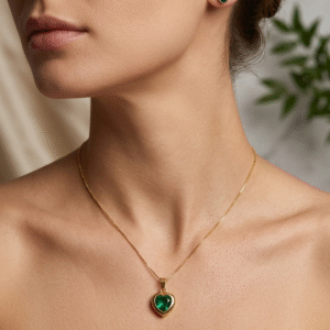 Crystal heart pendent Set